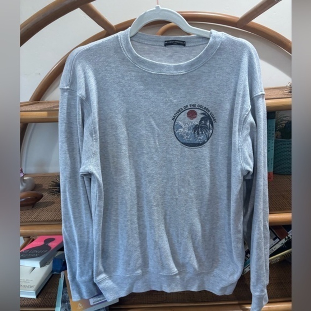 Brandy Melville Gray Sweatshirt with Graphic